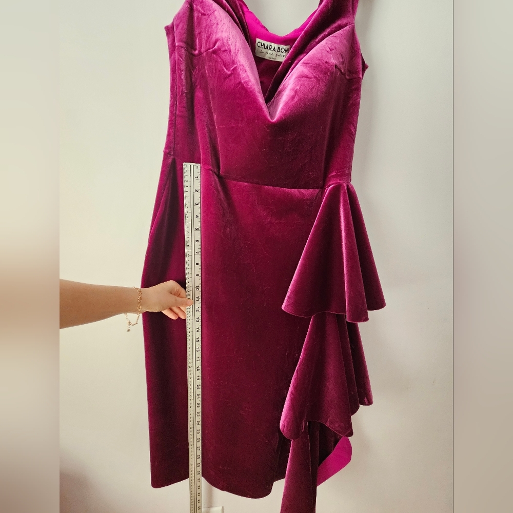Chiara Boni Velvet Ruffle Dress - Picture 13 of 16